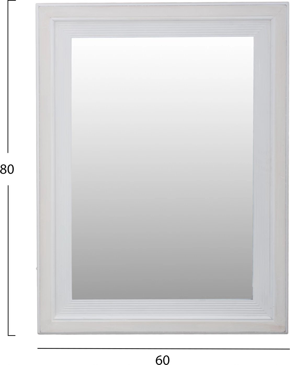 Pasqyrë FH7191, patinë e bardhë, 60x2x80 cm