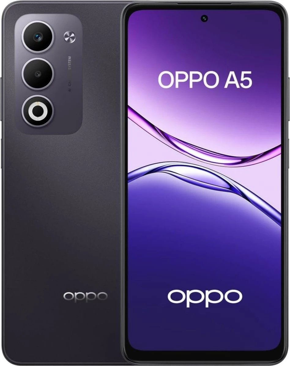 Celular OPPO A5 6GB 128GB 6.67 inç Dark Purple
