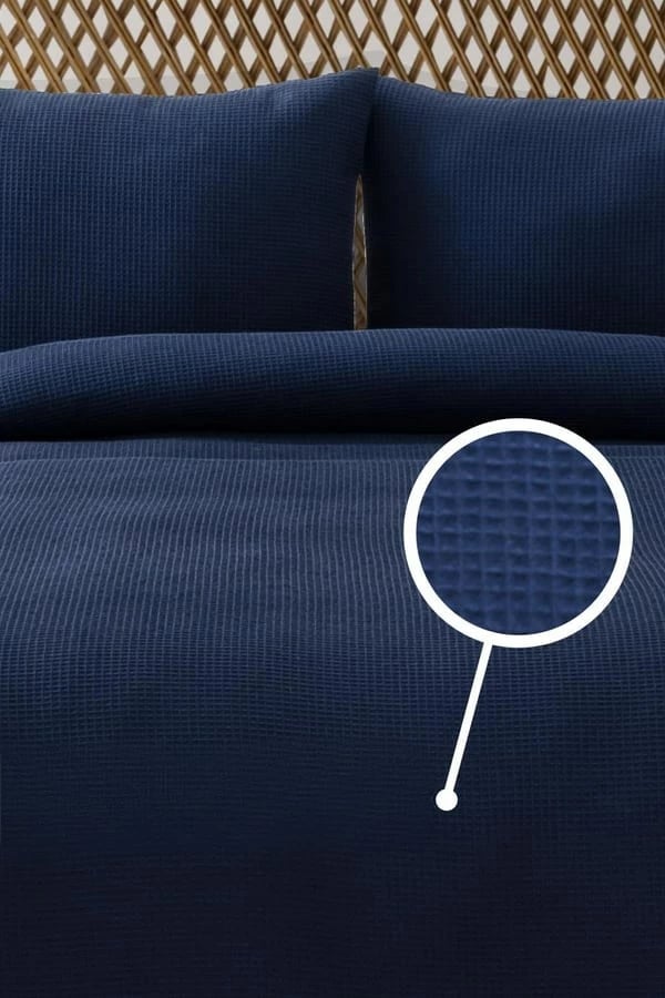 Pike teke, teksturë waffle, ngjyrë navy blue
