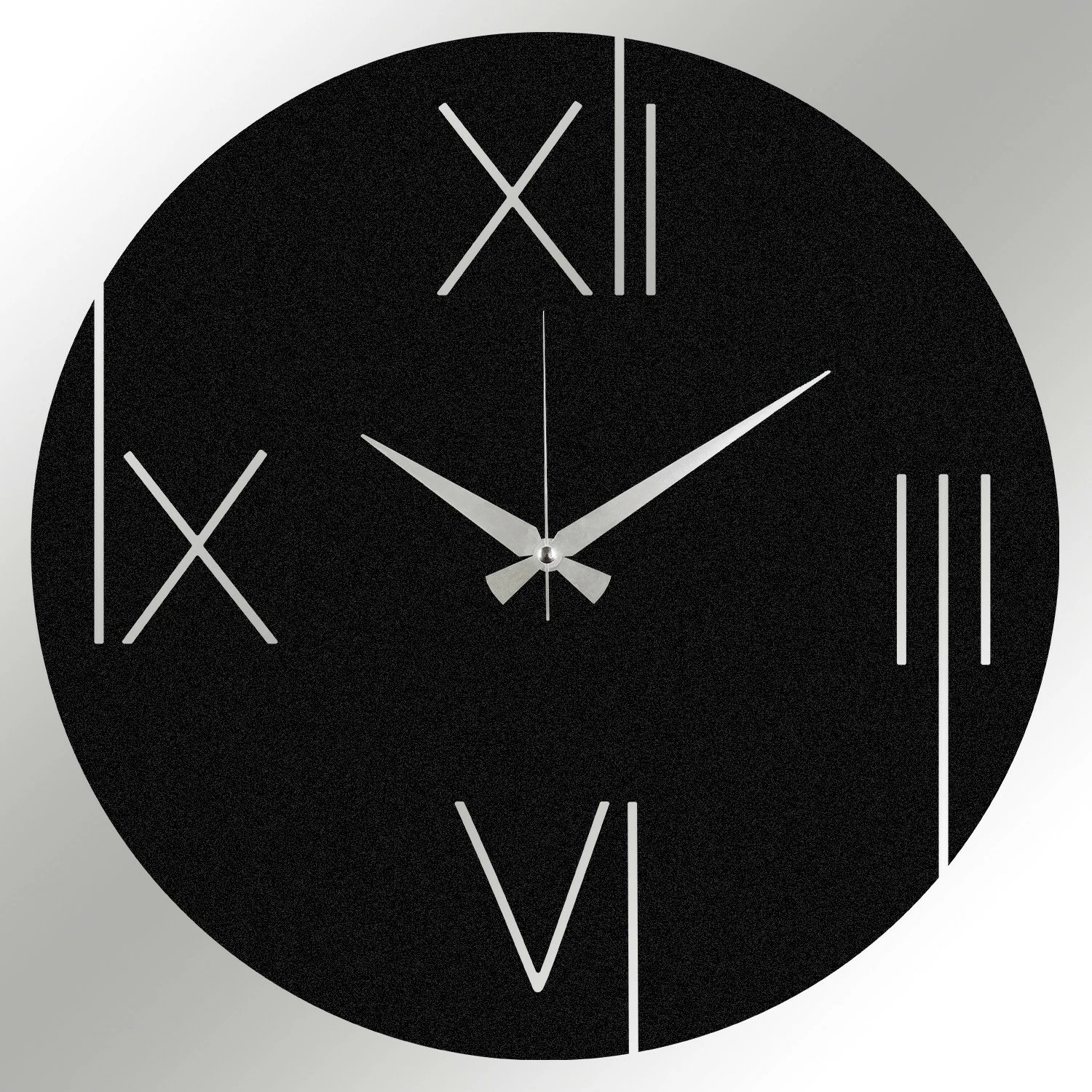 Orë muri dekorative metalike Wallity, e zezë, 48x48cm