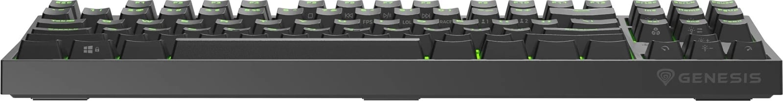 Tastierë GENESIS Thor 404 TKL, Gaming, USB, QWERTY, Anglisht, E zezë