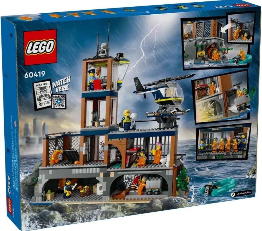 Set ndërtimi LEGO City Prison Island 60419, 980 pjesë, plastikë