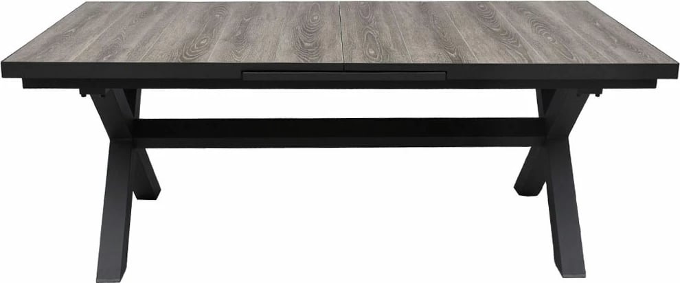 Tavolinë e zgjatshme Sorpresa, ngjyrë gri e errët, 202x101x77