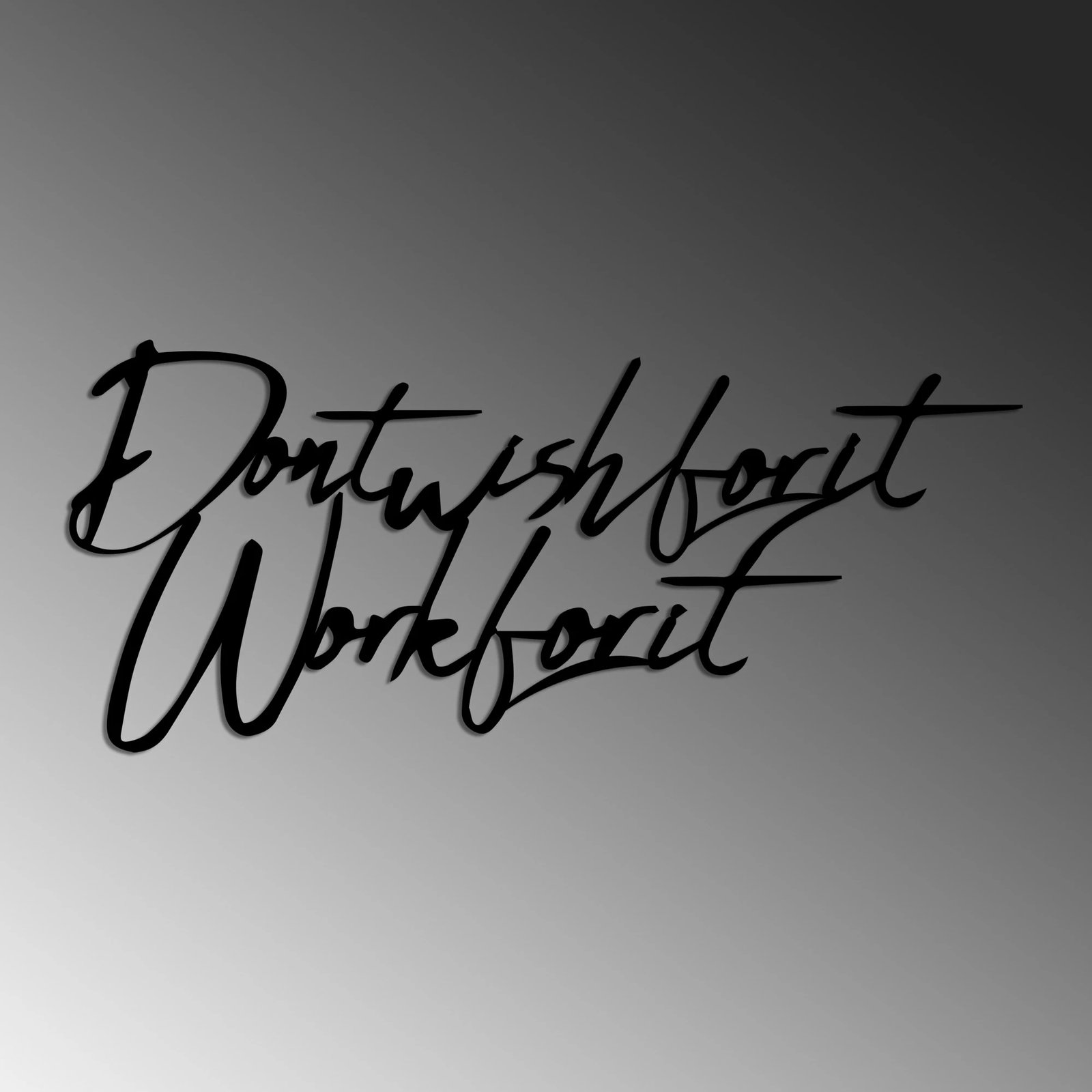 Aksesor dekorativ metalik për mur, Wallity, Wish Work