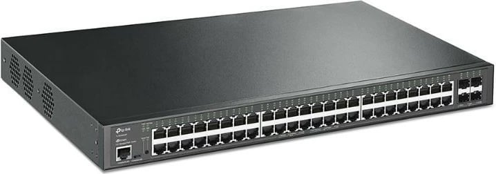 Switch i menaxhuar TP-LINK SG3452XP, 48 porta PoE+, 4 SFP+, i zi