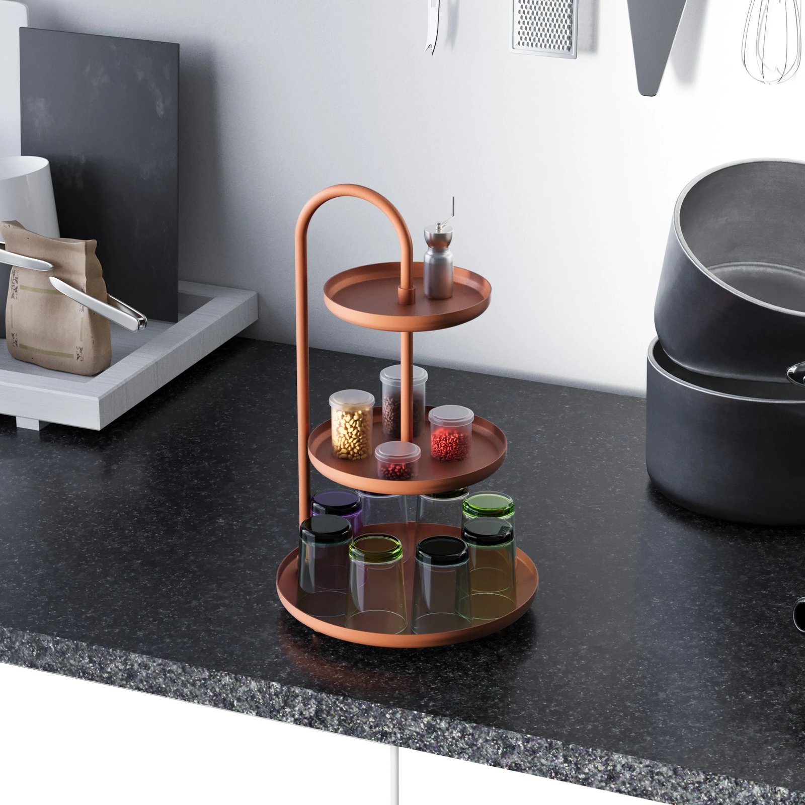 Aksesor dekorativ metalik, bakër, Evila Originals, Kalkı-A, 20x32cm