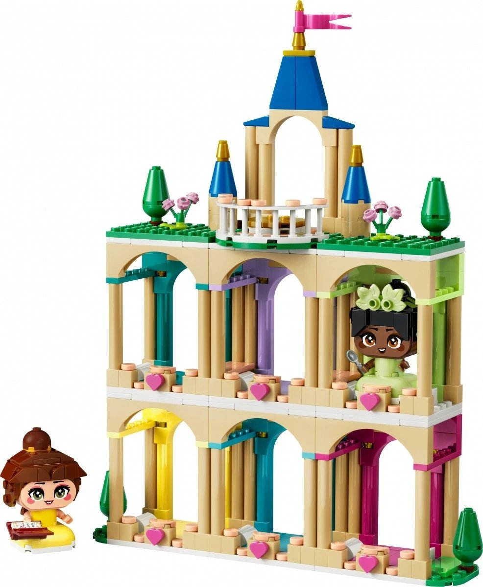 Set ndërtimi LEGO Disney Princess 43291 Mini Belle & Tiana me kështjellë, 358 pjesë, 5+