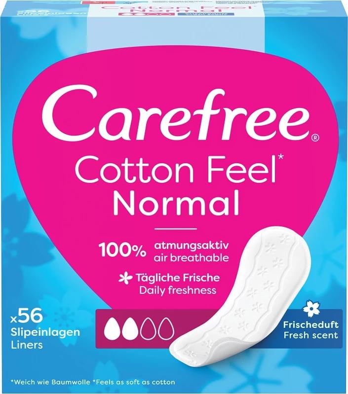 Peceta higjienike Carefree S/M aromë e freskët 56 copë