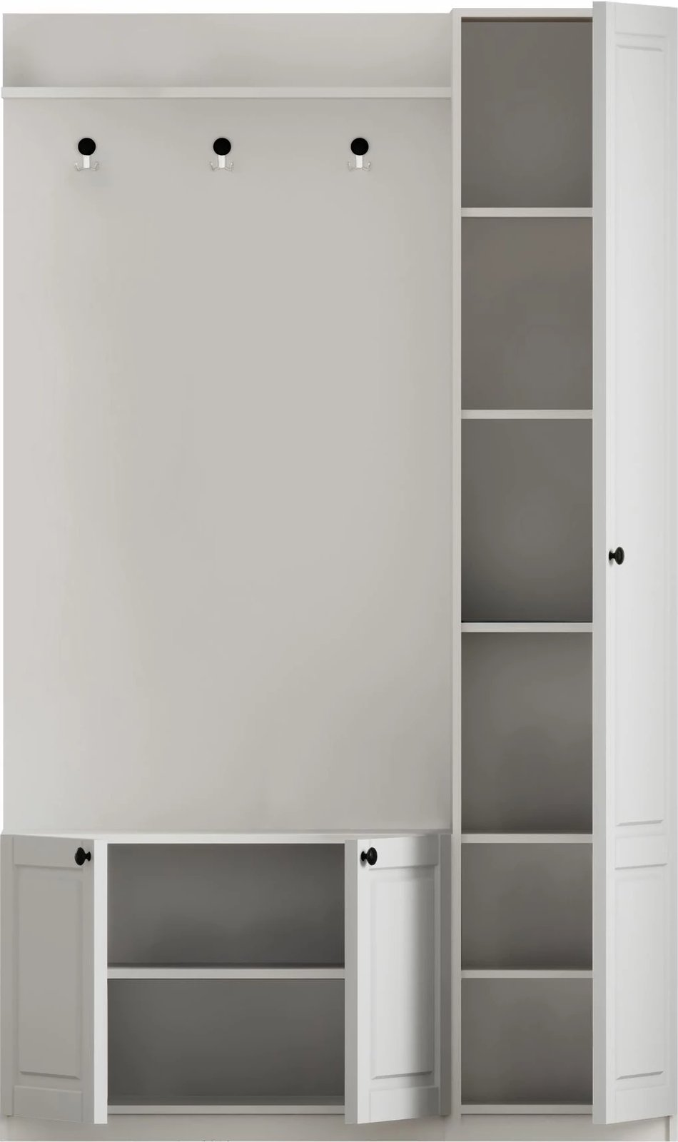 Stendë korridori, ngjyrë e bardhë mat, Skye Decor, RB-044