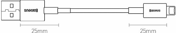 Kabllo Baseus Superior CALYS-A09, USB në Lightning, 1m, 2.4A, Kuqe