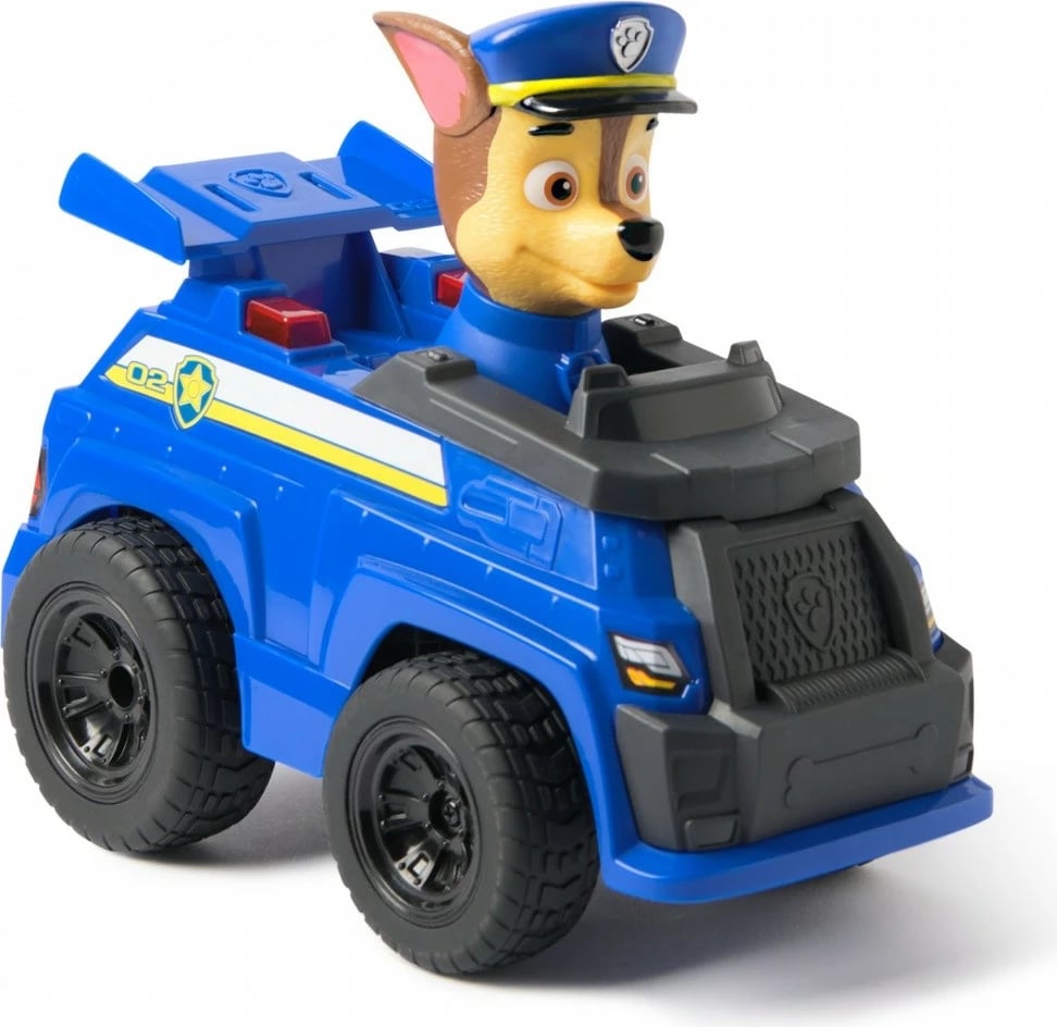 mjet RC me telekomandë, Spin Master Paw Patrol Chase Action Cruiser 6073298, 25 cm, 2.4 GHz, drita LED, blu