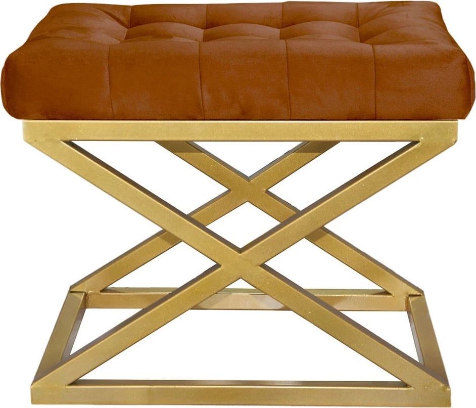 Puf Atelier del Sofa, kapraz, ngjyrë ari dhe terrakote