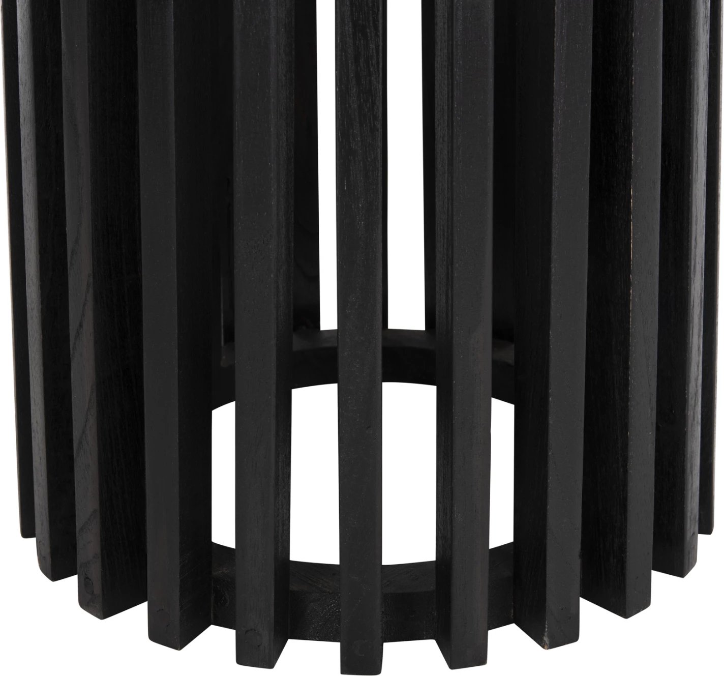 Baza e qëndrimit për bar, lartësi mesatare, e rrumbullakët, FRANTZ, FH9857.12, dru MINDI, ngjyrë e zezë, Φ40x90H cm