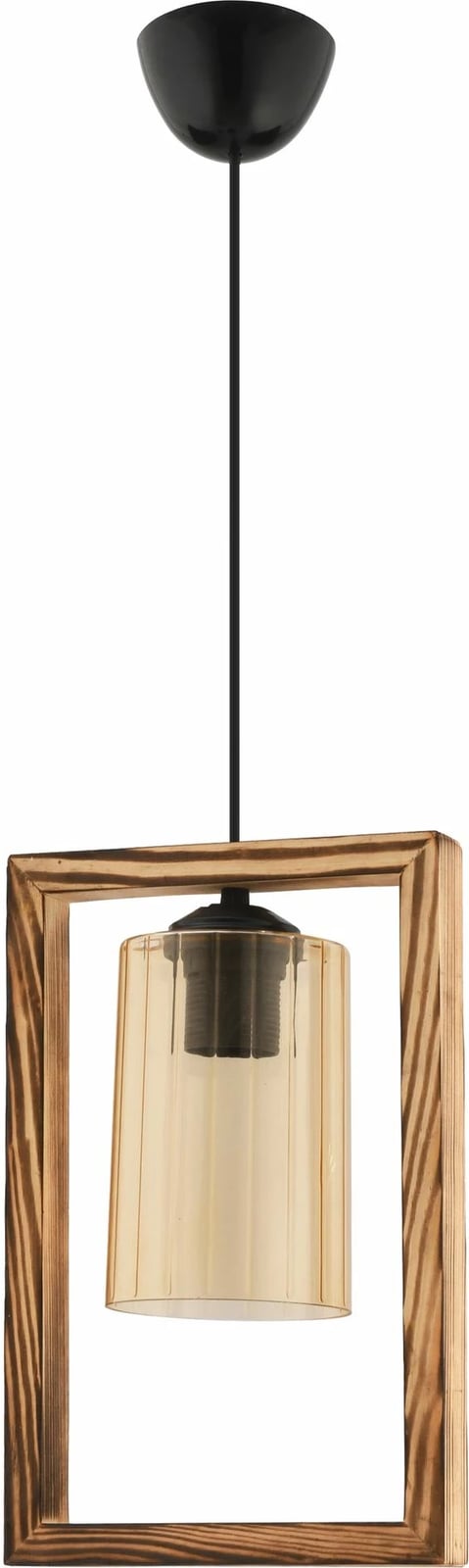 Llambë tavani Opviq, xham drejtkëndor, ngjyrë natyrale dhe e zezë