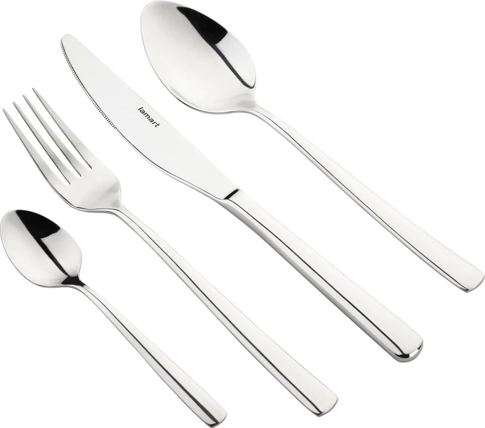 Set takëmesh Lamart EMMA LT5007, 24 copë, Inoks, Argjendtë
