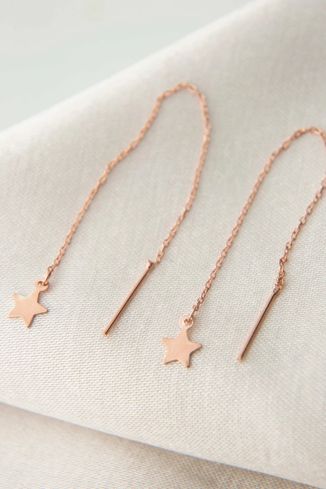 Vathë të hollë argjendi, ngjyrë rozë ari, Elika Silver, TFNY65011