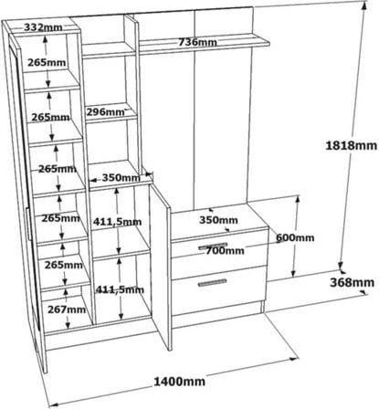 Stendë korridori Hanah Home, Dd5-W, e bardhë