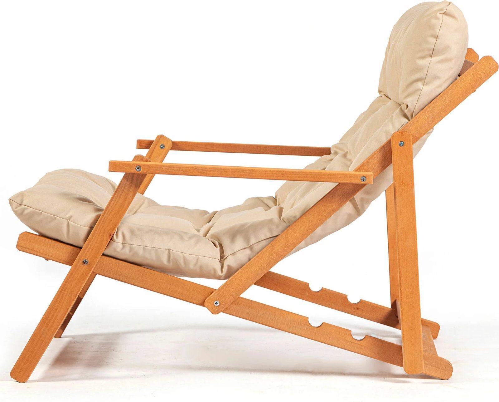 Set tavolinë me karrige për terasë, 3 pjesë, dru ahu, ngjyrë kafe dhe krem, My007