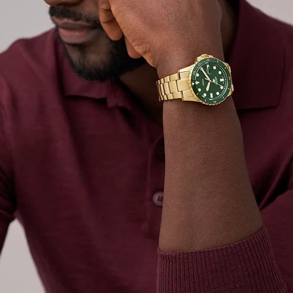 Orë dore për meshkuj FOSSIL BLUE, e artë