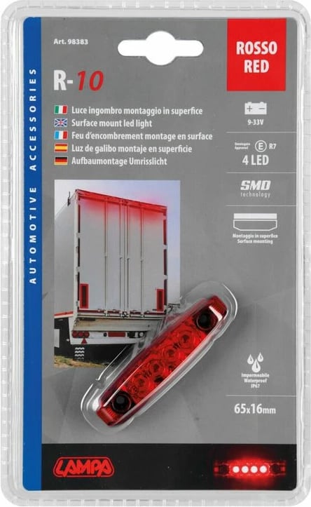 Lampa Led Sinjalizuese 24v E Kuqe