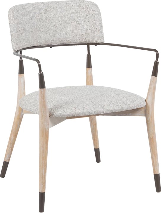 Karrige Sentana, metal-dru, stof bezhë-kafe, 56.5x56x79cm