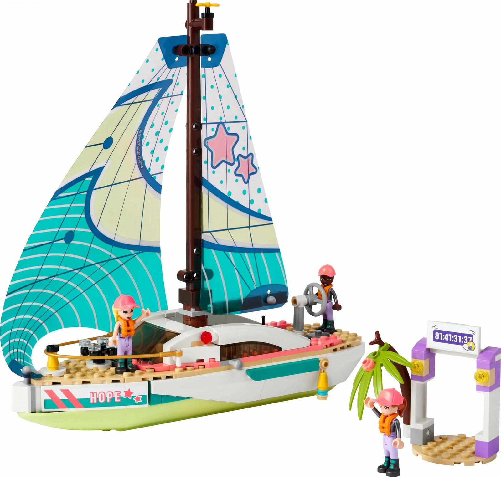 Set ndërtimi LEGO Friends Stephanie's Sailing Adventure, 304 pjesë, plastikë, shumëngjyrëshe