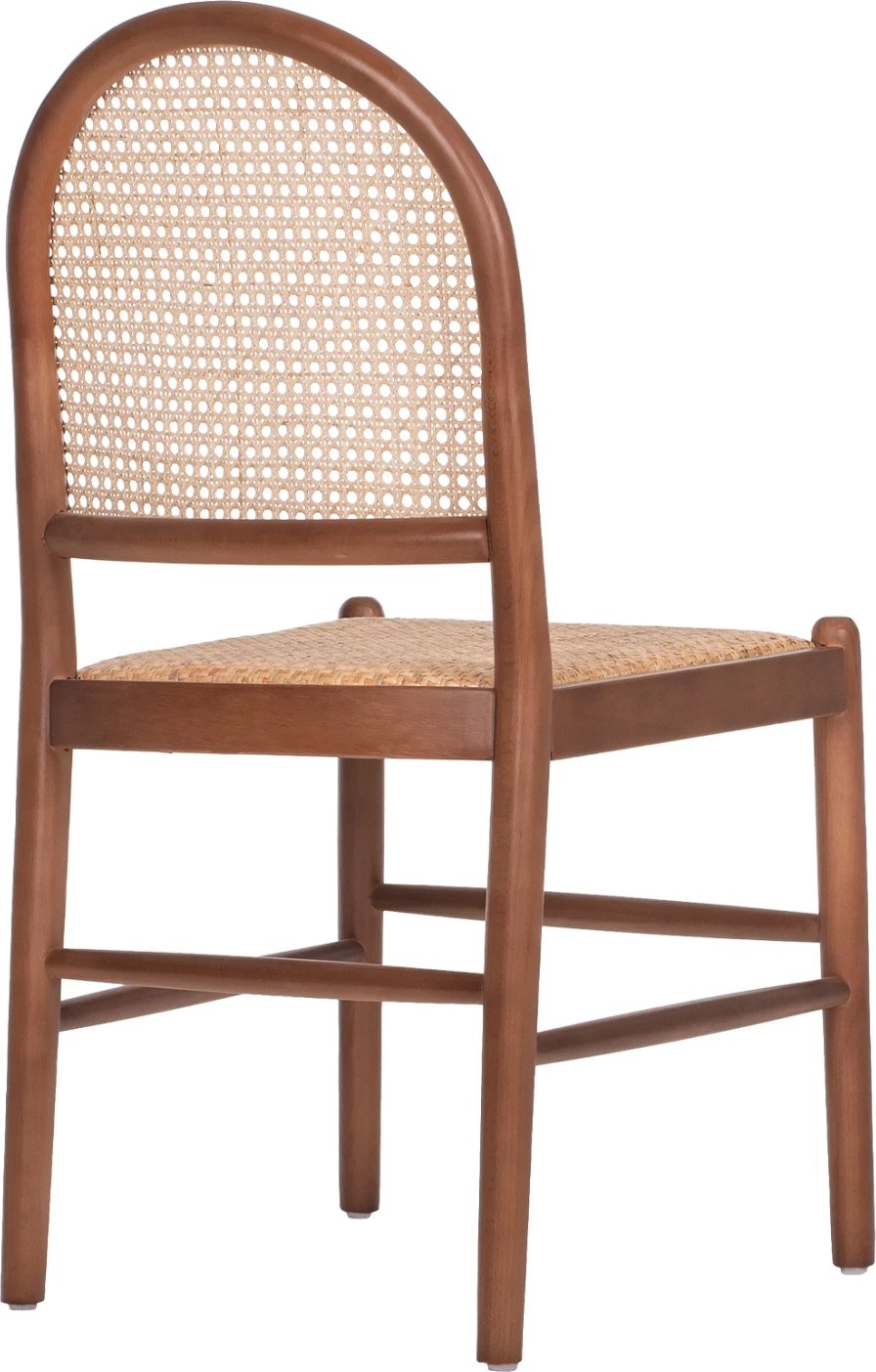 Karrige dru ahu, ngjyrë arre-rattan bezhë, FH9407.04, 43x50x87H cm Karrige dru ahu, ngjyrë arre-rattan bezhë, FH9407.04, 43x50x87H cm