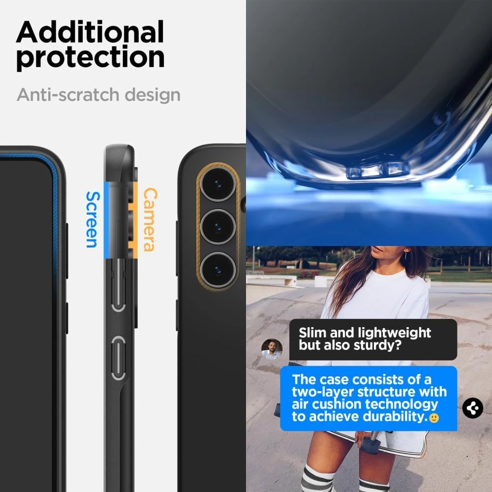 Mbështjellës Spigen Thin Fit për Samsung Galaxy S23 FE, i zi