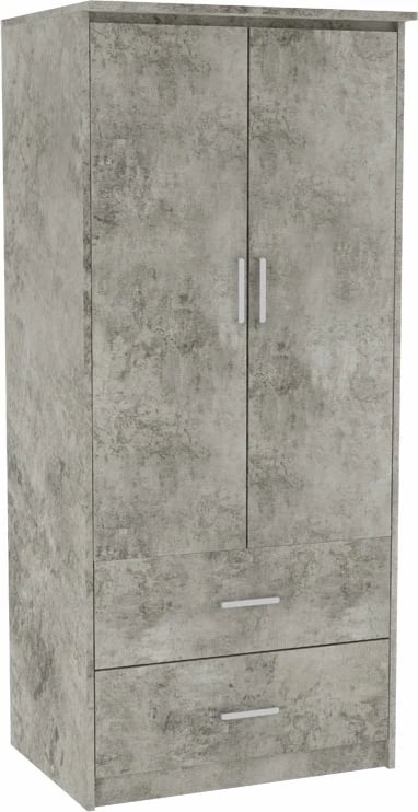 Dollap Olympus me 2 dyer dhe sirtarë, ngjyrë anthracite antike, 81x57x183