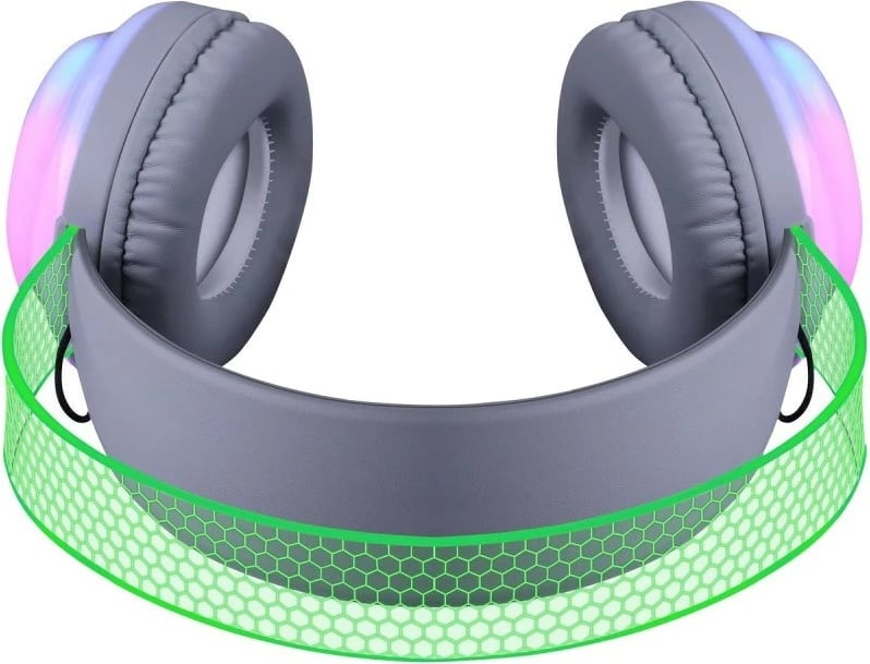 Kufje pa tela Defender FreeMotion B651, me drita LED, Gri