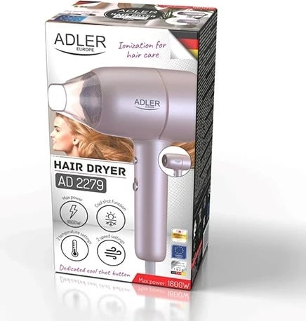 Tharëse flokësh Adler AD 2279p, Rozë