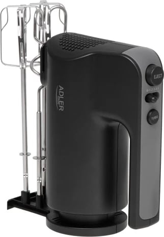 Mikser dore, Adler AD 4230, 300W 5 shpejtësi Turbo me sirtar aksesorësh, i zi