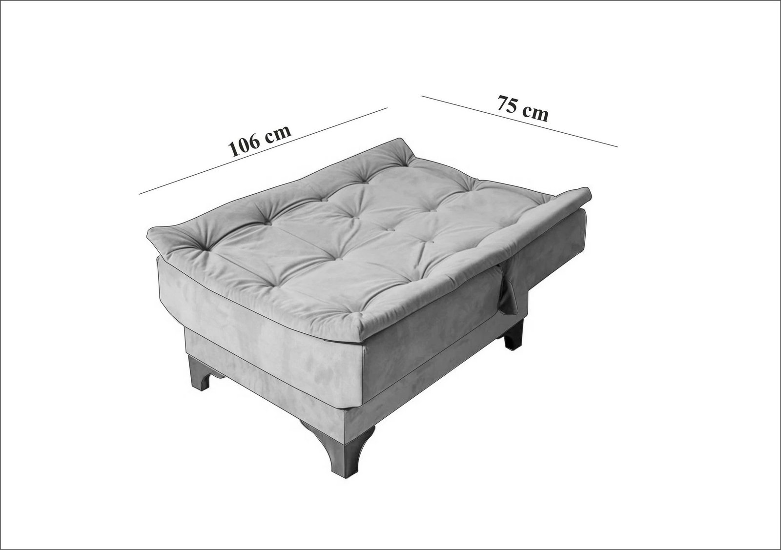 Karrige berjer, ngjyrë gri, Atelier del Sofa, Kelebek