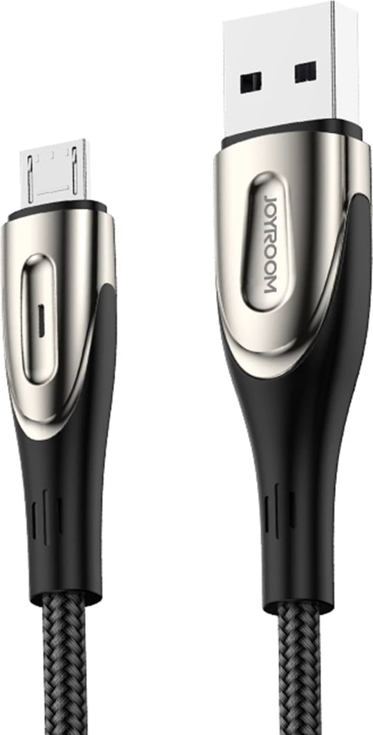Kabllo Joyroom Sharp Series S-M411, USB-A në micro USB, 1.2m, 3A, e zezë