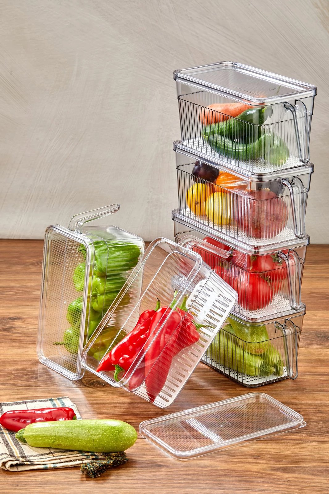 Set kuti plastike për organizim (4 copë), Hermia, K-135x4