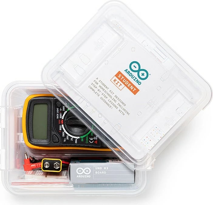 Kit edukativ Arduino Education Student Kit, me bateri, me kuti bartëse