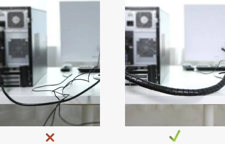 Mbështjellës kabllosh UGREEN LP121, 1.5 m, 25 mm, zi