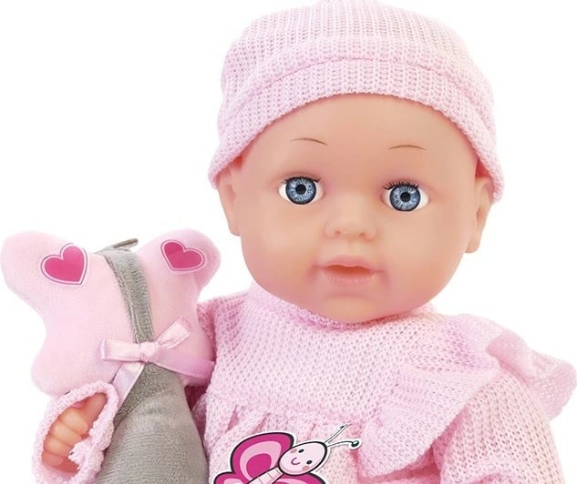 Kukull bebe Artyk Natalia 33 cm me lodër flutur, rozë Kukull bebe Artyk Natalia 33 cm me lodër flutur, rozë