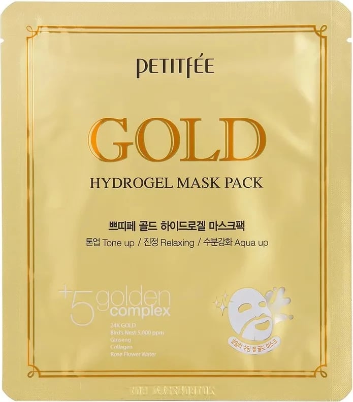 Maskë për fytyrë Petitfee Gold Hydrogel Mask Pack për femra 32g
