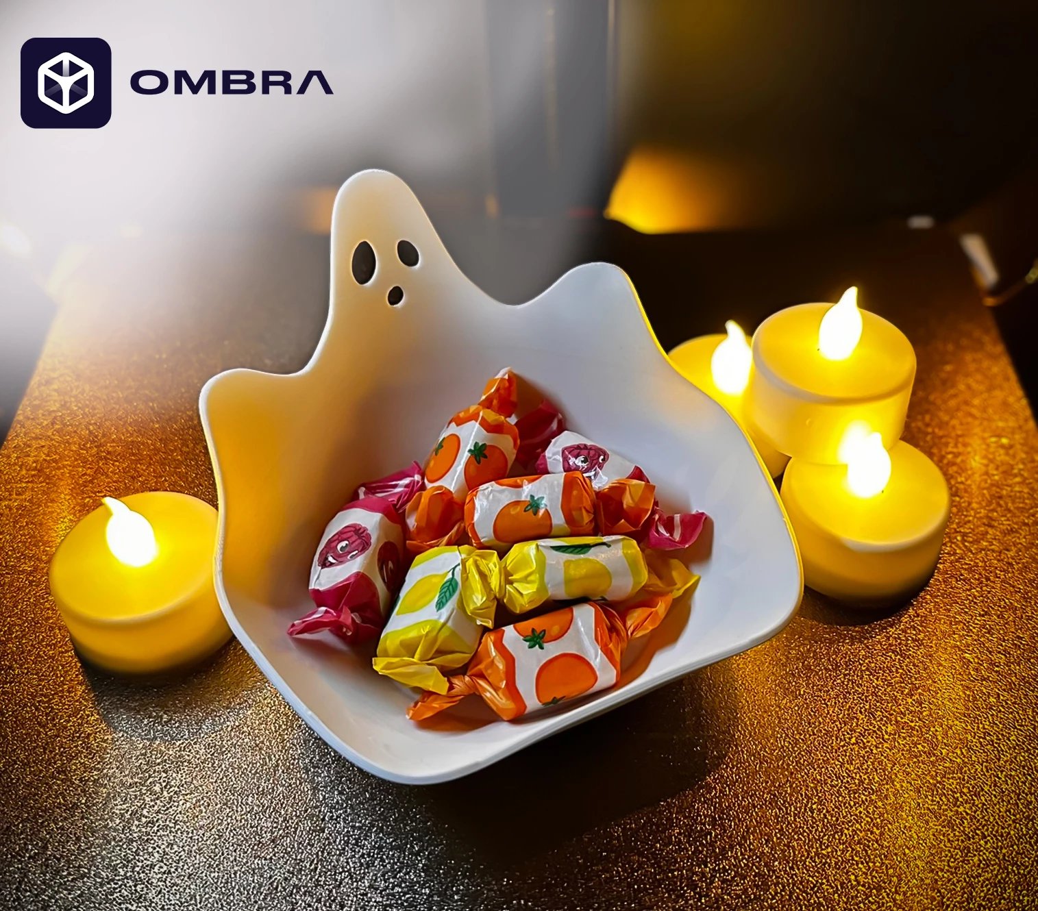 Enë Mbajtëse Dekorative për Halloween (Ghost Plate) - e bardhë