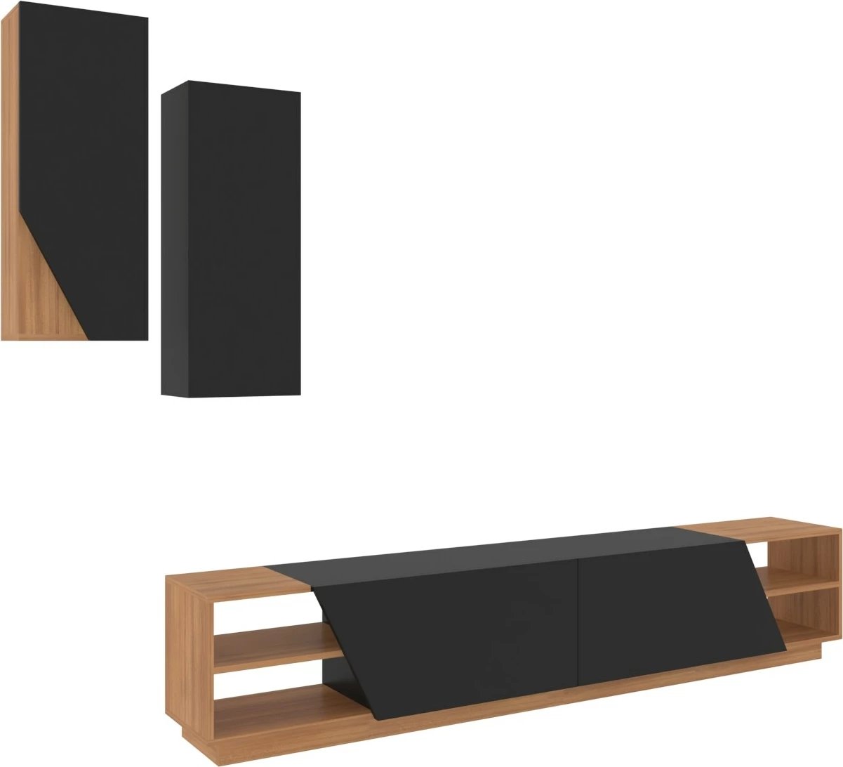 Njësi TV Hanah Home, zebra e zezë, dru tik