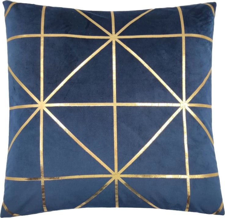 Jastëk dekorativ Constellation, kadife, blu-ari, 45x45cm