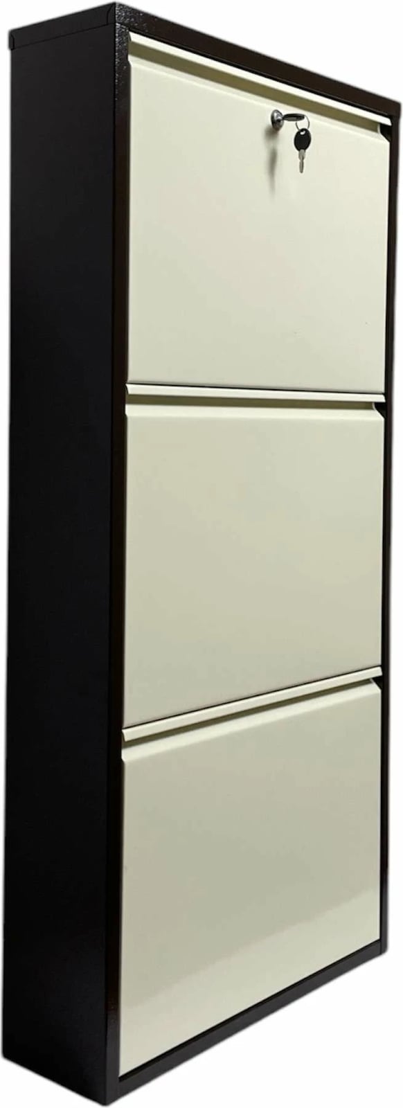 Dollap për këpuca Skye Decor, Primo 3, ngjyrë kafe-krem