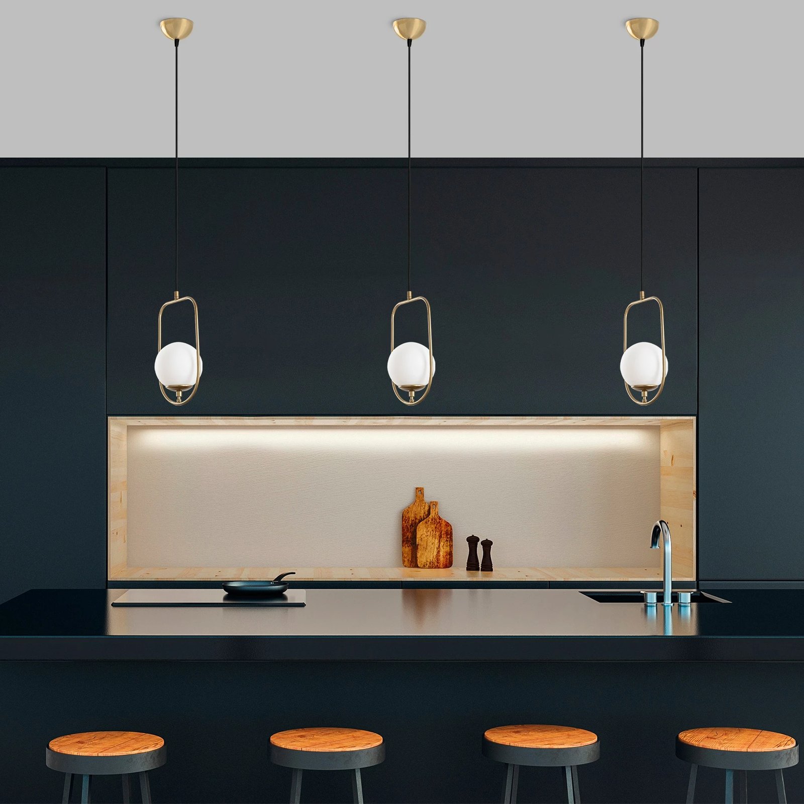 Llambë tavani Opviq, ngjyrë ari, Skew - 13445