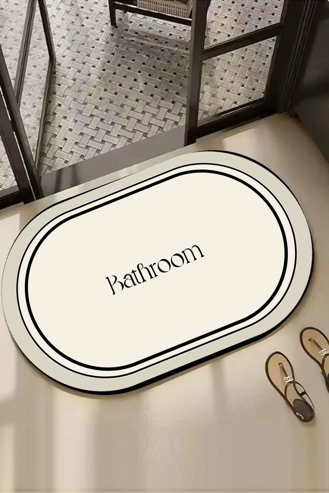 Tapet për banjo Mijölnir, Farbelle, ecru, 60x100cm