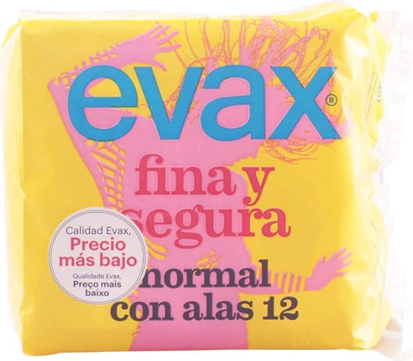 Peceta higjienike EVAX Fina & Segura normal me krahë 12 copë