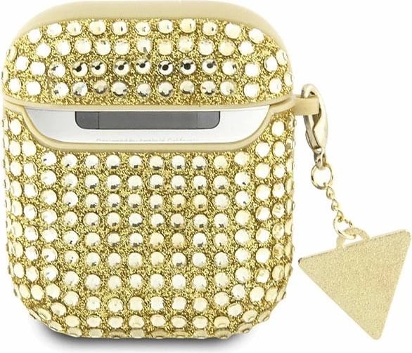 Mbështjellës Guess Rhinestone Triangle për AirPods 1/2, TPU, Ari