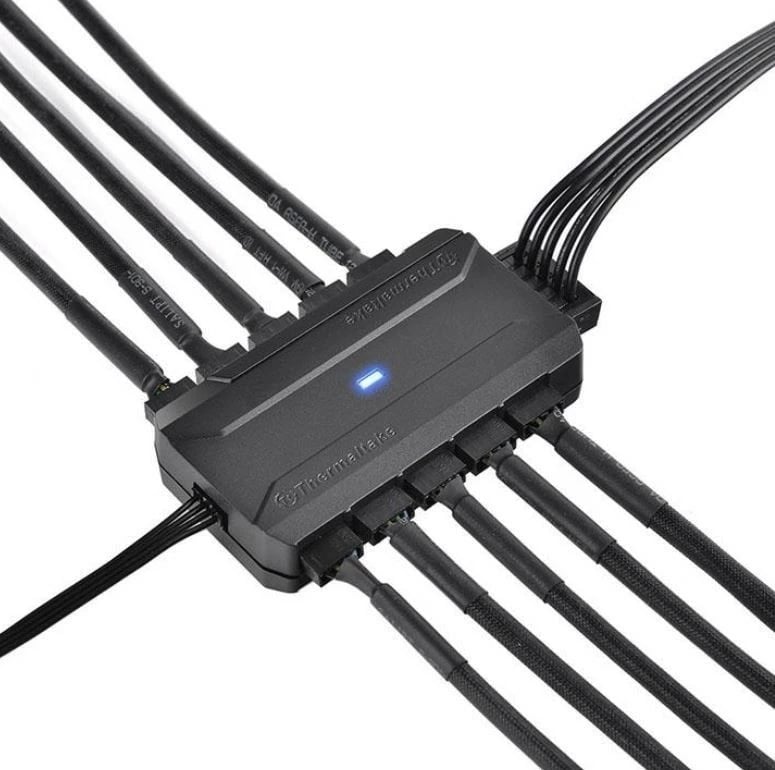Hub për ventilatorë PWM Thermaltake Commander FP, 10 porta, i zi
