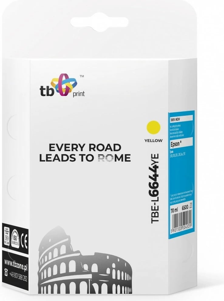 Bojë printeri TB Print TBE-L6644YE, për Epson L100/L110/L200/L210/L3xx/L550, 70 ml, e verdhë