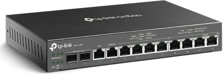 Router TP-LINK ER7212PC Omada 3-në-1, Gigabit, PoE+, i zi